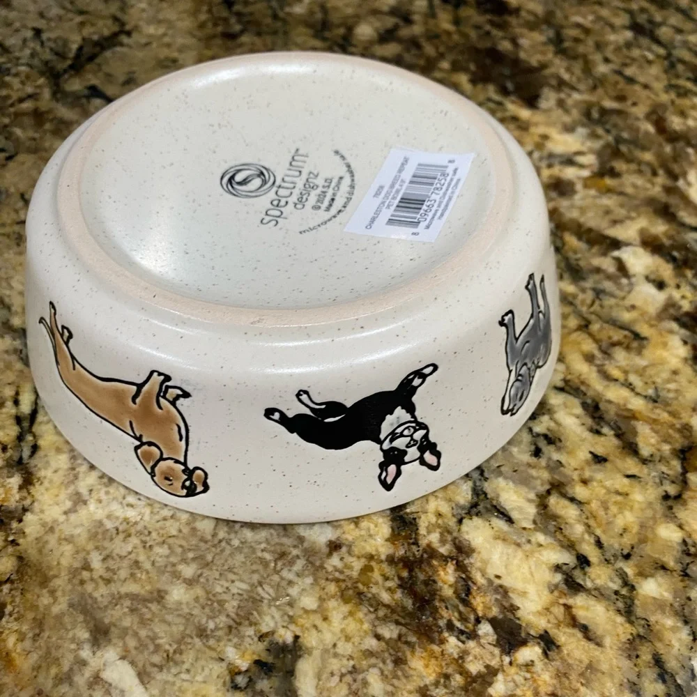 Spectrum Designz speckled 5” pet bowl - Charleston’s Dog Breed - Fabulou! NEW
